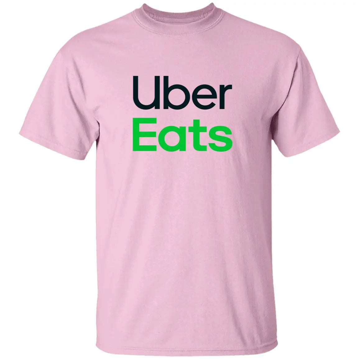 Mens Pink Uber Eats Logo T Shirt Food Delivery Merch, Front
