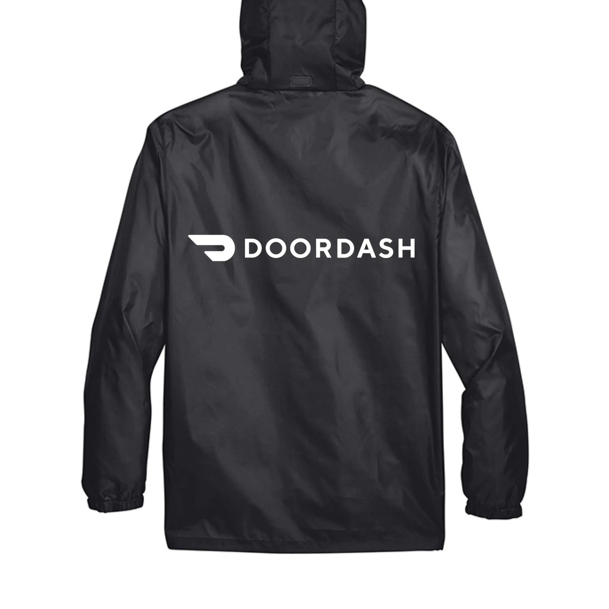 doordash rain jacket BLACK - BACK