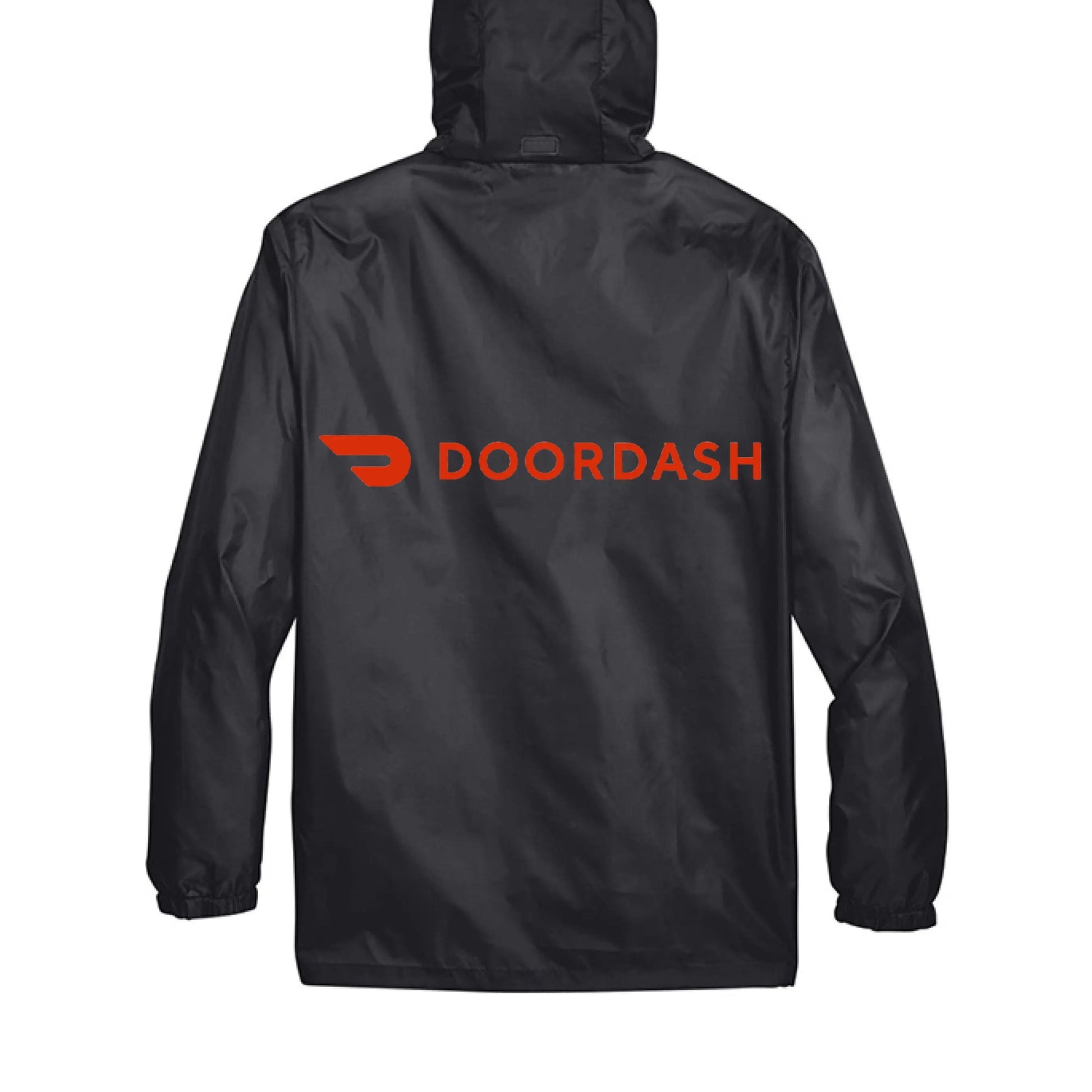 doordash rain jacket BLACK - BACK