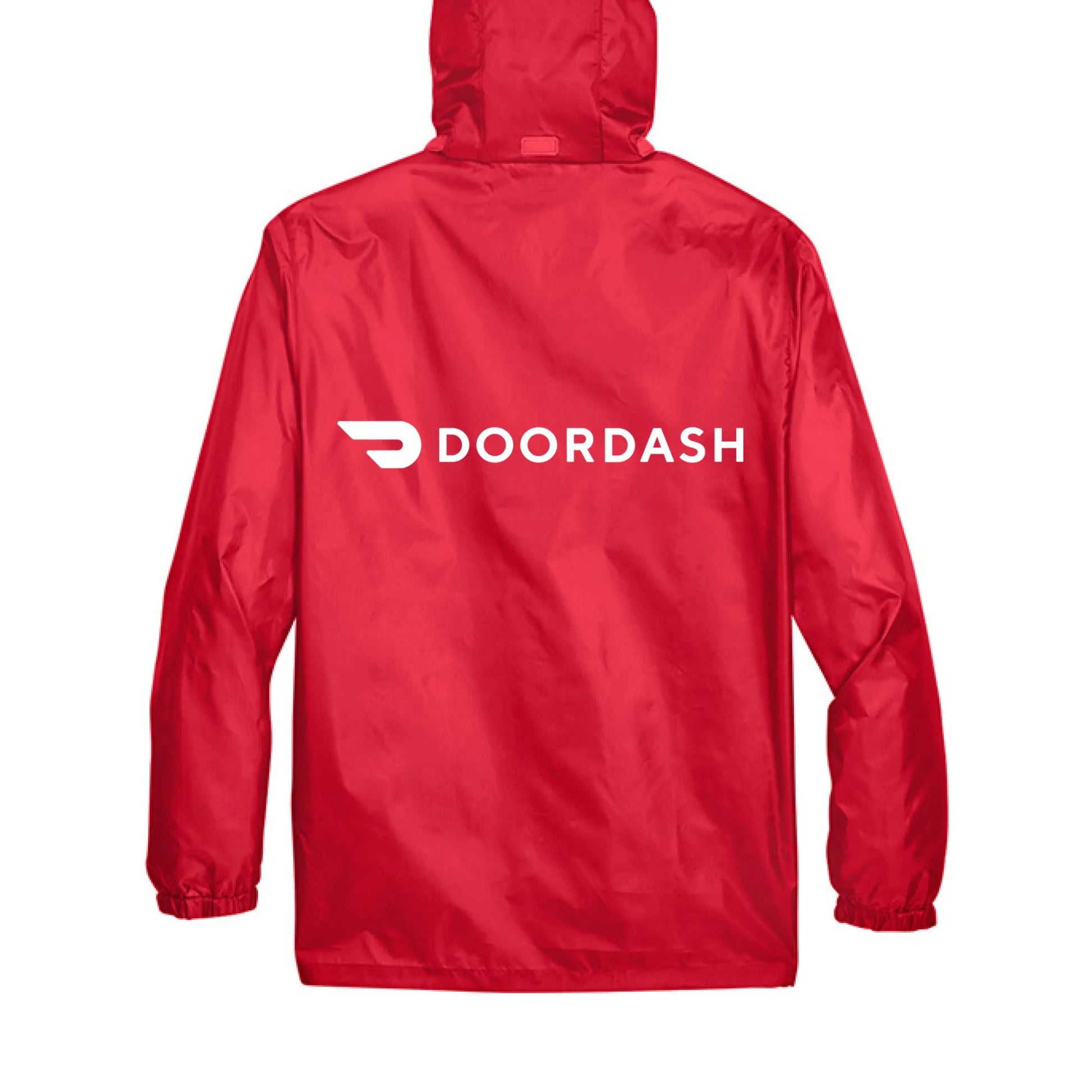 doordash rain jacket SPORT RED - BACK