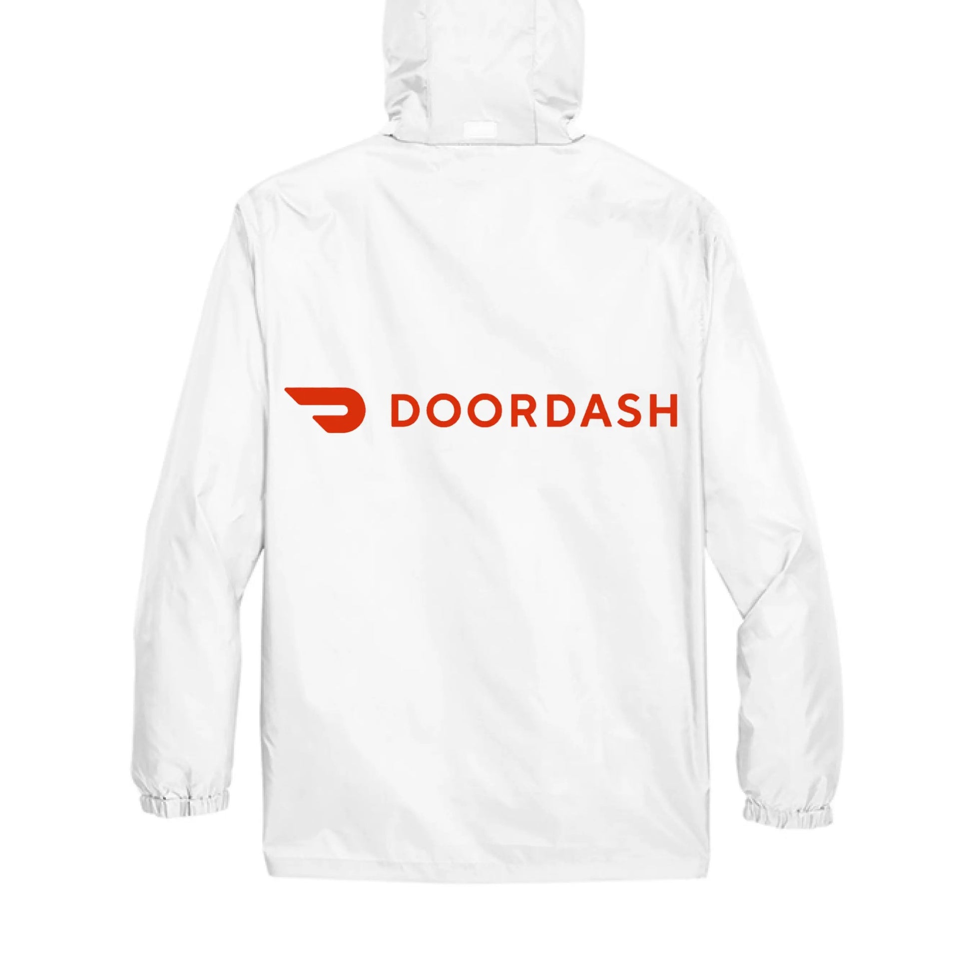 doordash rain jacket WHITE - BACK