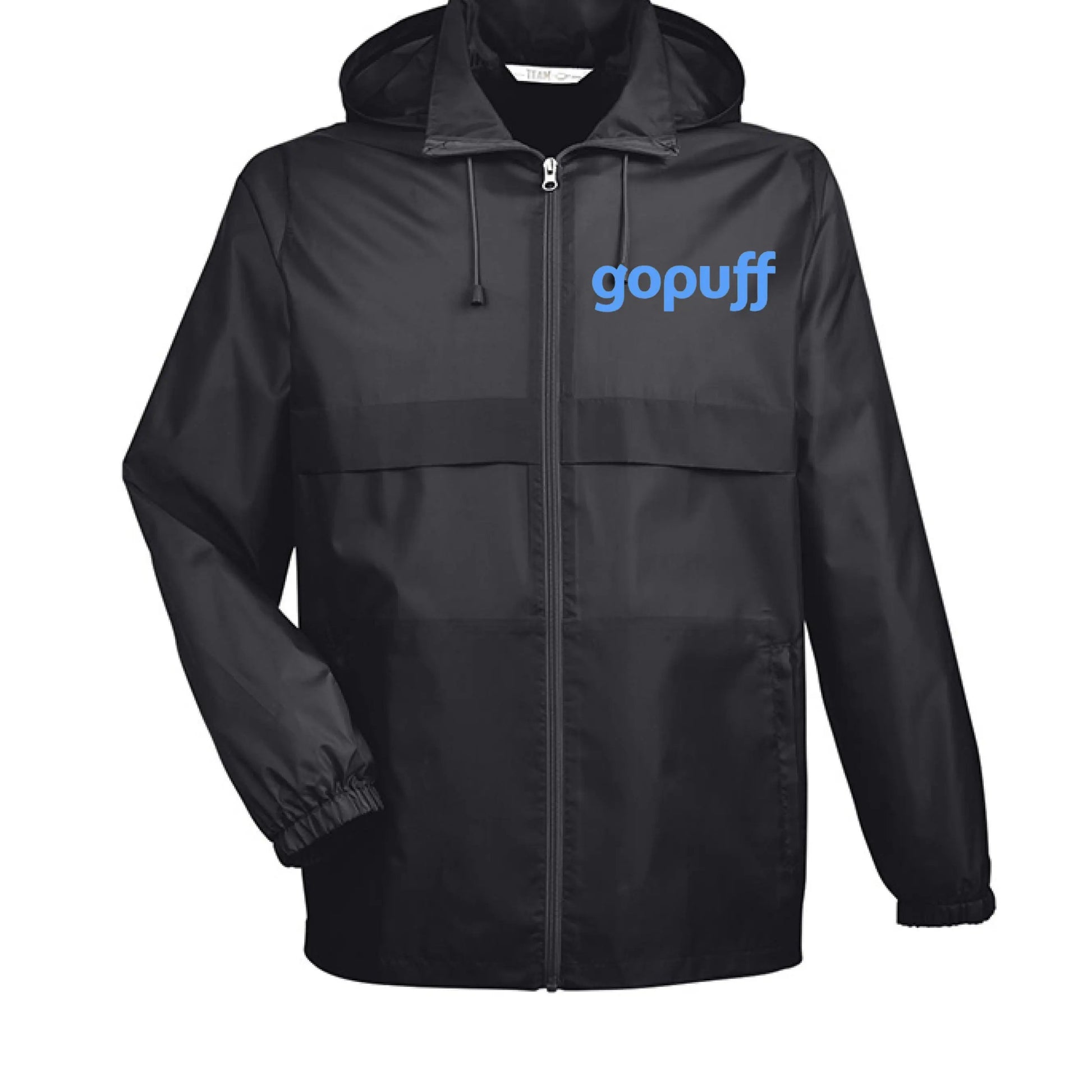 gopuff rain jacket BLACK - FRONT