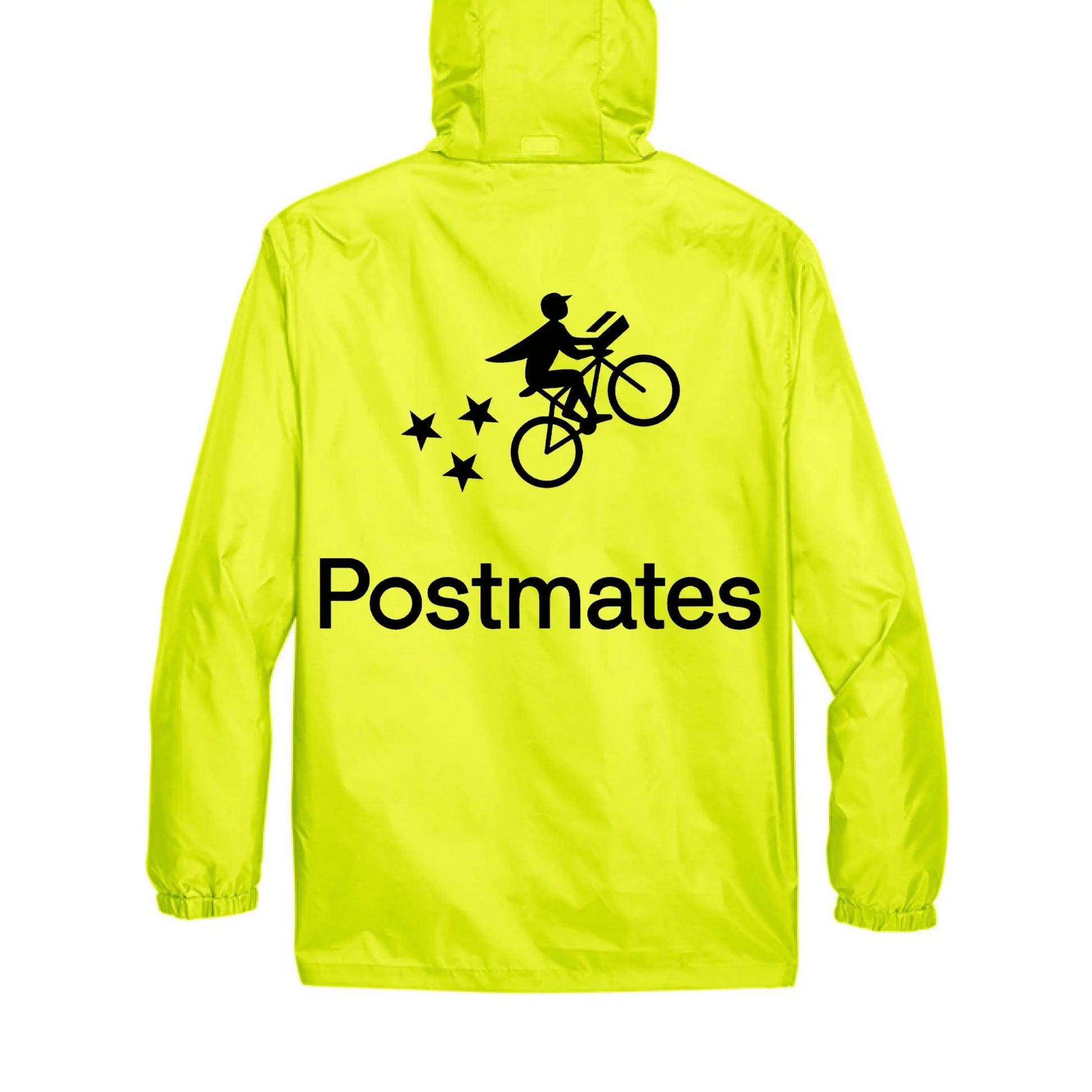 postmates rain jacket SAFETY YELLOW - BACK