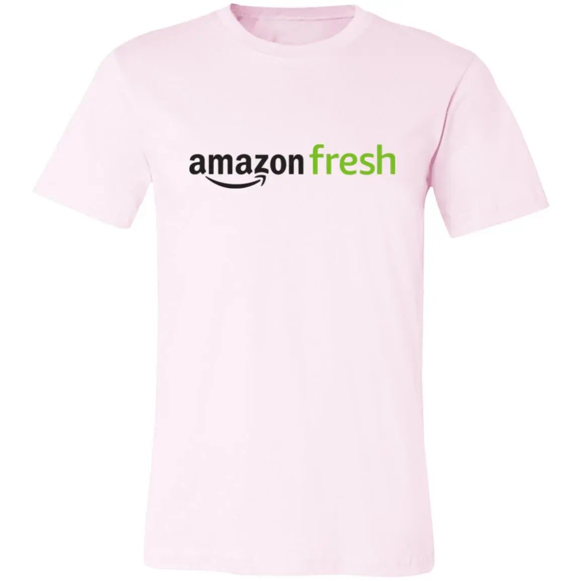 Womens White Amazon Fresh Black Green Logo T Shirt Food Delivery Merch, Front
