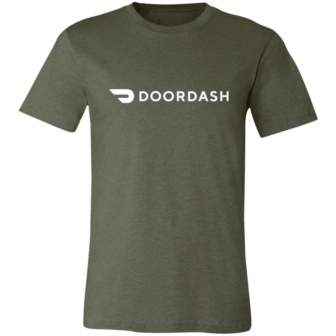 Womens Green Doordash White Logo T Shirt Food Delivery Merch, Front