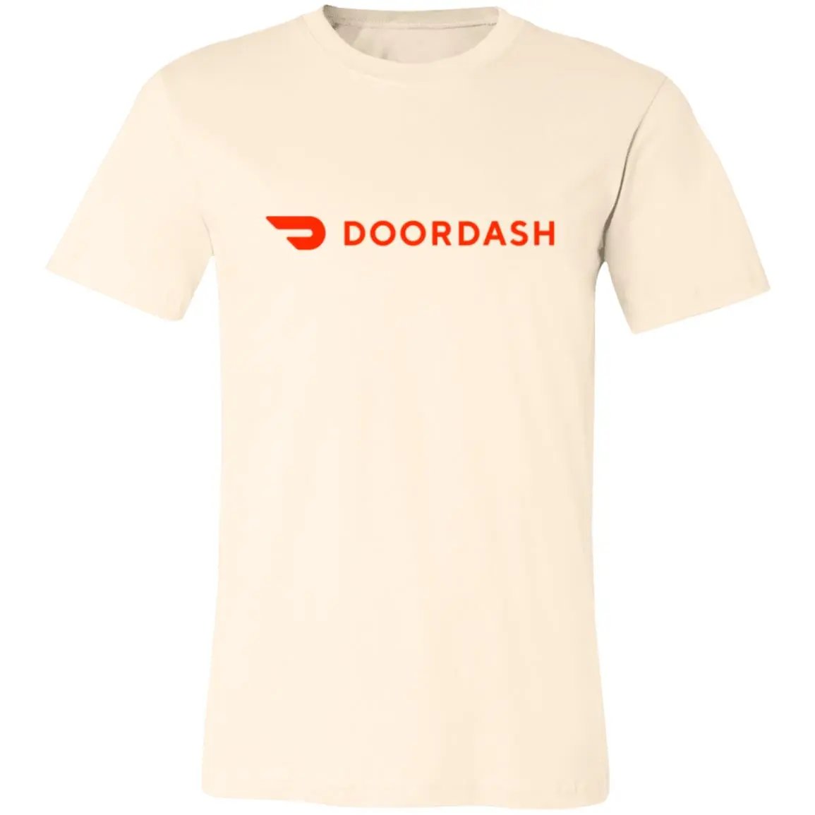 womens neutral doordash t shirt, front