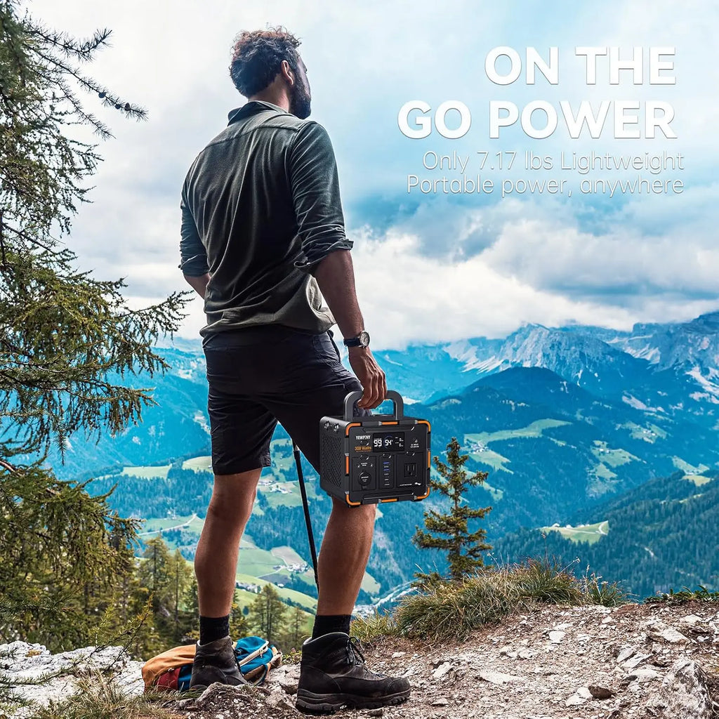 300W Portable Power Station, Solar Generator 259Wh, 70,000mAh LiFePO4 Battery with 65W USB-C PD&Pure Sine Wave AC, Solar Charging for Camping,Home Backup,Emergency Power(SOS Light & LCD Display) (Not For Purchase) Amazon Only!