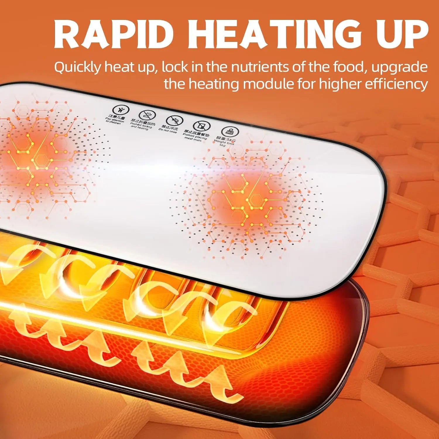 Electric Warming Tray,Food Warming Mat,Graphene Heating Film Food Warmers for Parties, Heating Fastly in 10s, Portable Design Warming Mat for Food,Warming Trays for Buffets Party,2Pack (Not For Purchase) Amazon Only!