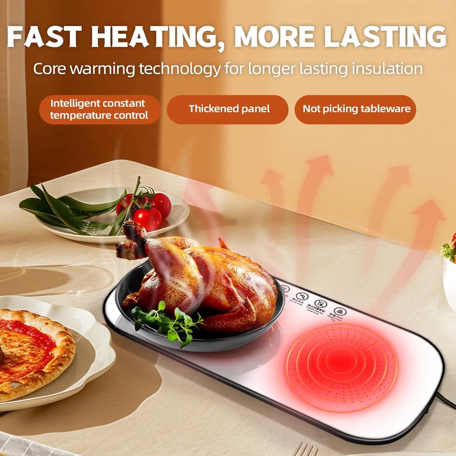 Electric Warming Tray,Food Warming Mat,Graphene Heating Film Food Warmers for Parties, Heating Fastly in 10s, Portable Design Warming Mat for Food,Warming Trays for Buffets Party,2Pack (Not For Purchase) Amazon Only!