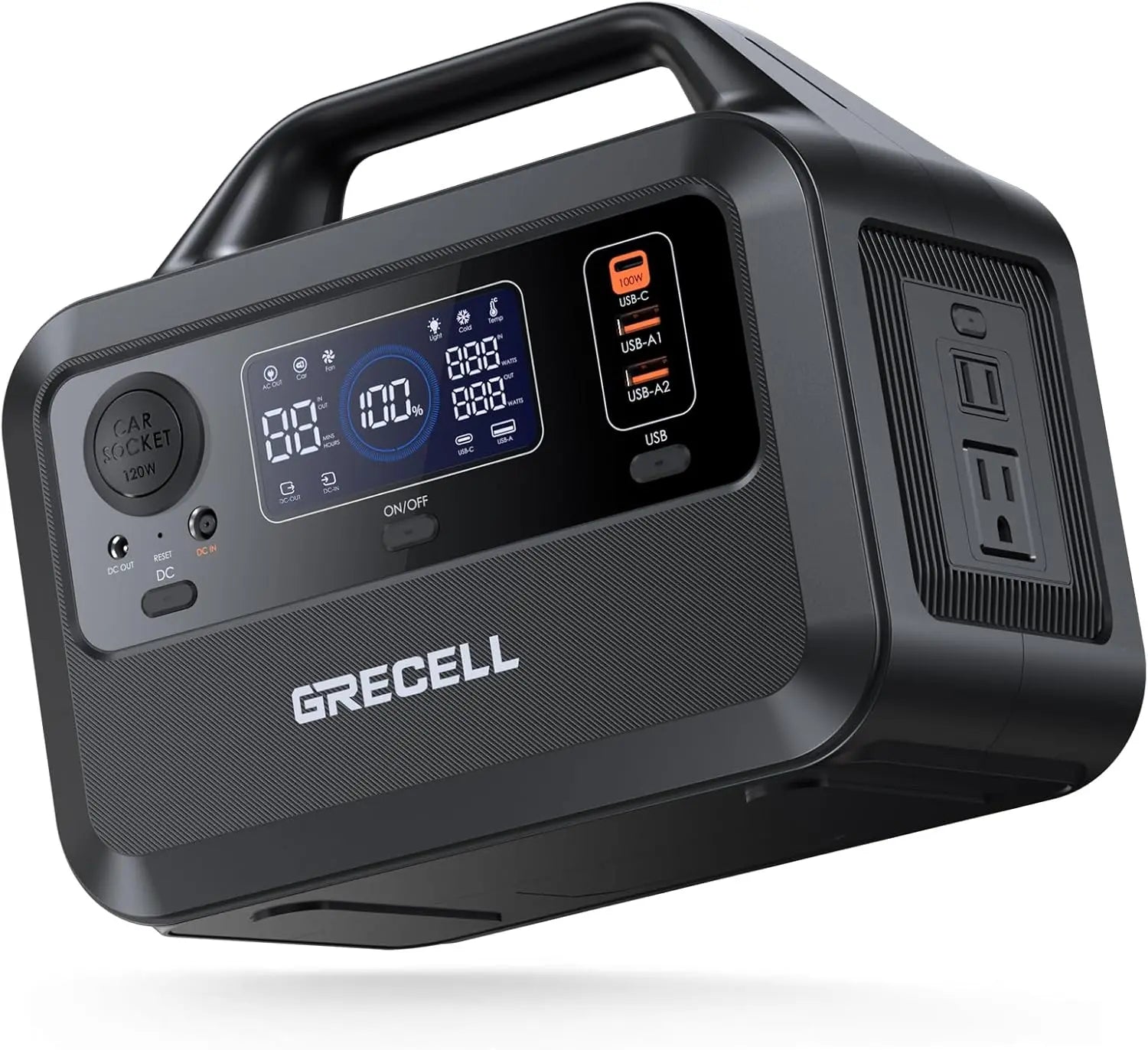 GRECELL Portable Power Station 300W, 230Wh LiFePO4 (LFP) Battery, 1.5hrs Fast Charging, 2 Up to 300W(Peak 600W) AC Outlets, Solar Generator for Outdoor Camping/RVs/Home Use (Not For Purchase) Amazon Only!
