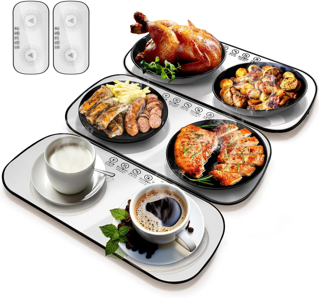 Electric Warming Tray,Food Warming Mat,Graphene Heating Film Food Warmers for Parties, Heating Fastly in 10s, Portable Design Warming Mat for Food,Warming Trays for Buffets Party,2Pack (Not For Purchase) Amazon Only!