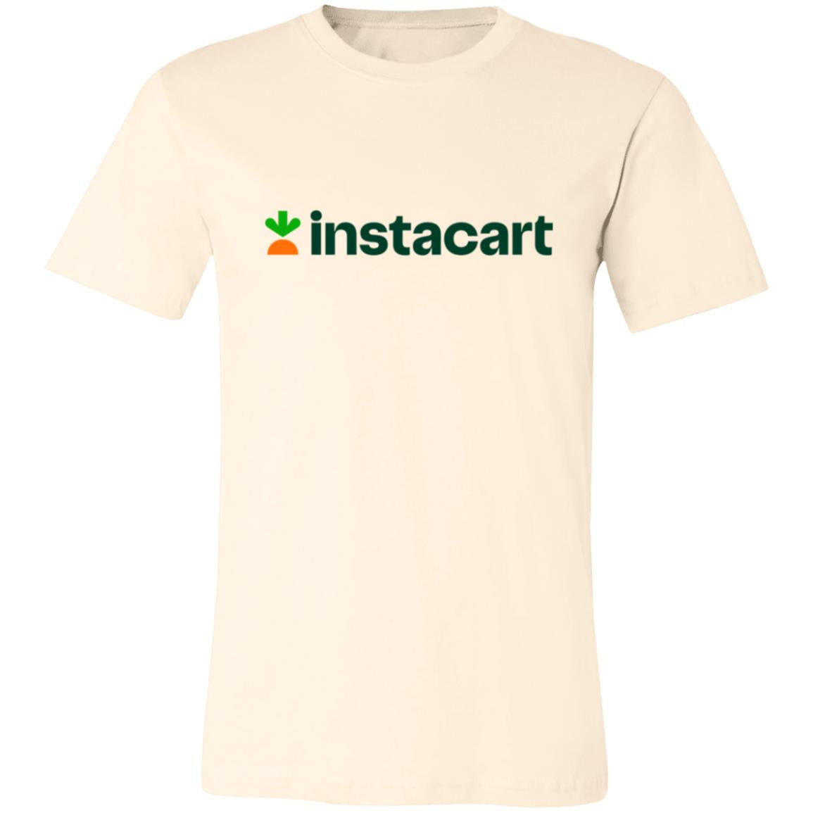 Womens Neutral Instacart Logo T Shirt Food Delivery Merch, Front