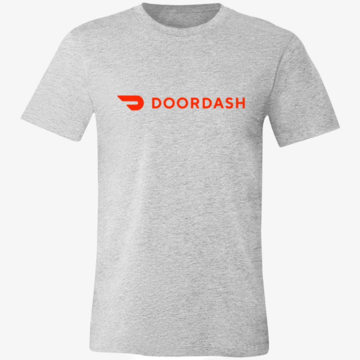 womens grey gray doordash t shirt, front