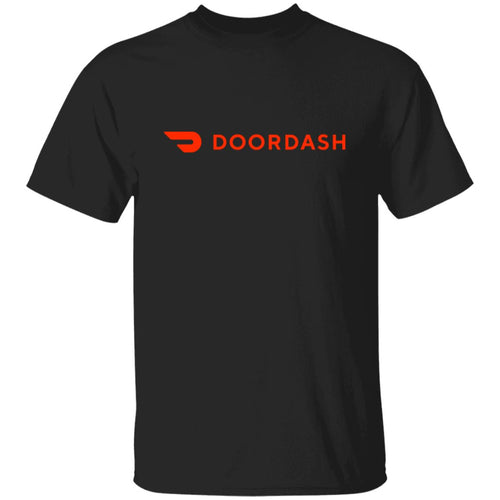 Mens White Doordash Red Logo T Shirt Food Delivery Merch, Front