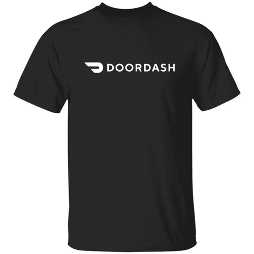 Mens Red Doordash White Logo T Shirt Food Delivery Merch, Front