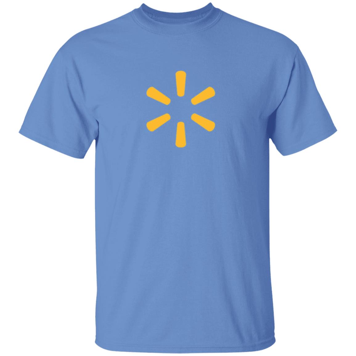 Mens Blue Walmart Spark Yellow Logo T Shirt Food Delivery Merch, Front