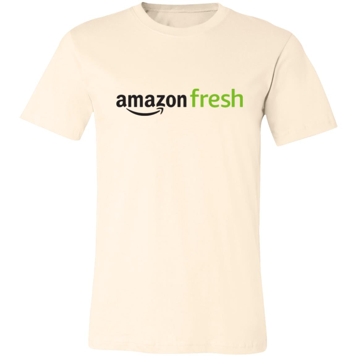 Womens Neutral Amazon Fresh Black Green Logo T Shirt Food Delivery Merch, Front
