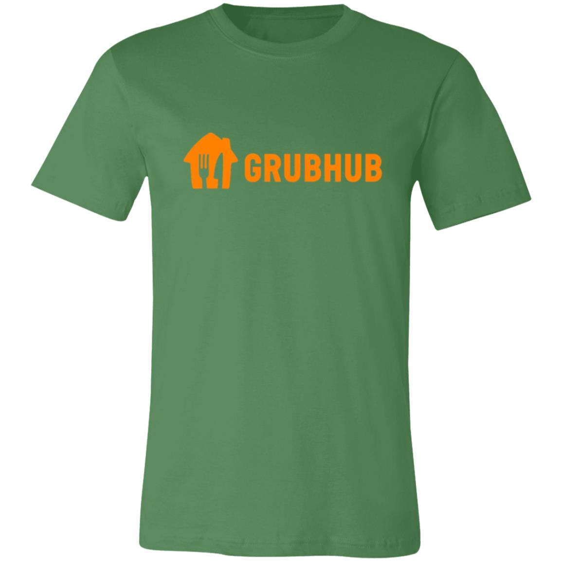 Womens Green Grubhub Orange Logo T Shirt Food Delivery Merch, Front