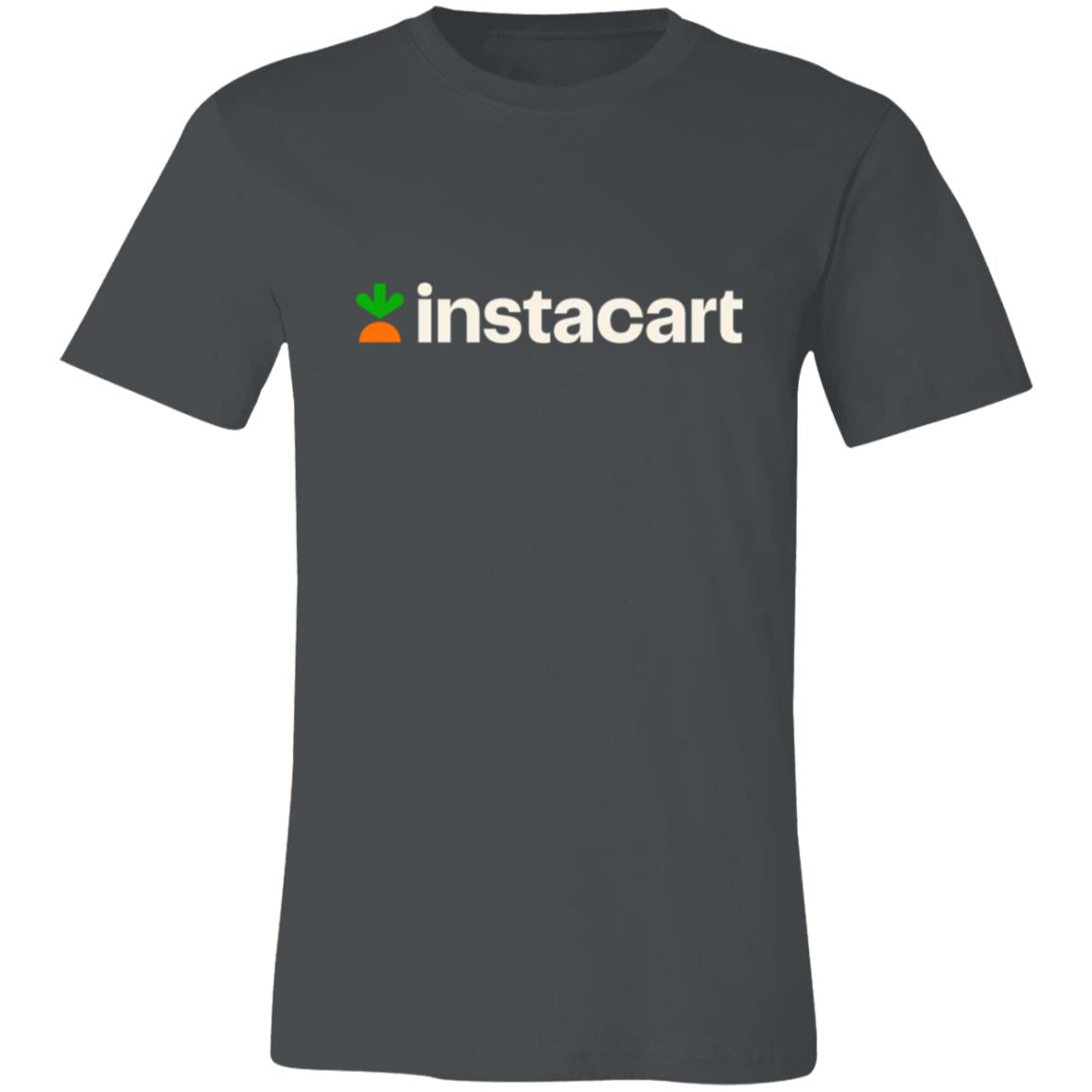 Womens Black Instacart White Logo T Shirt Food Delivery Merch, Front