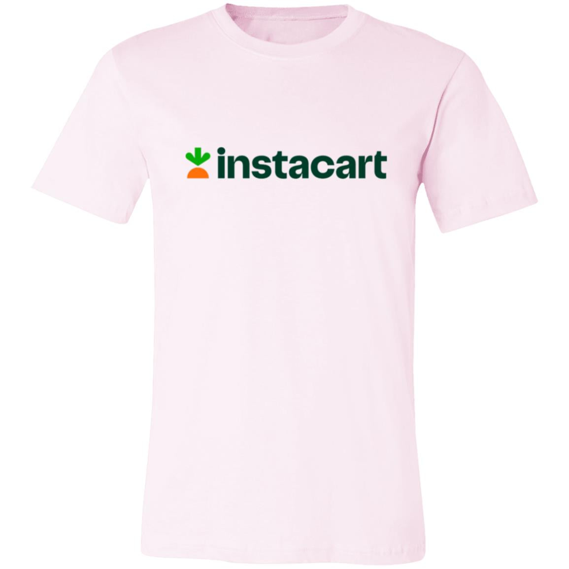 Womens Pink Instacart Logo T Shirt Food Delivery Merch, Front