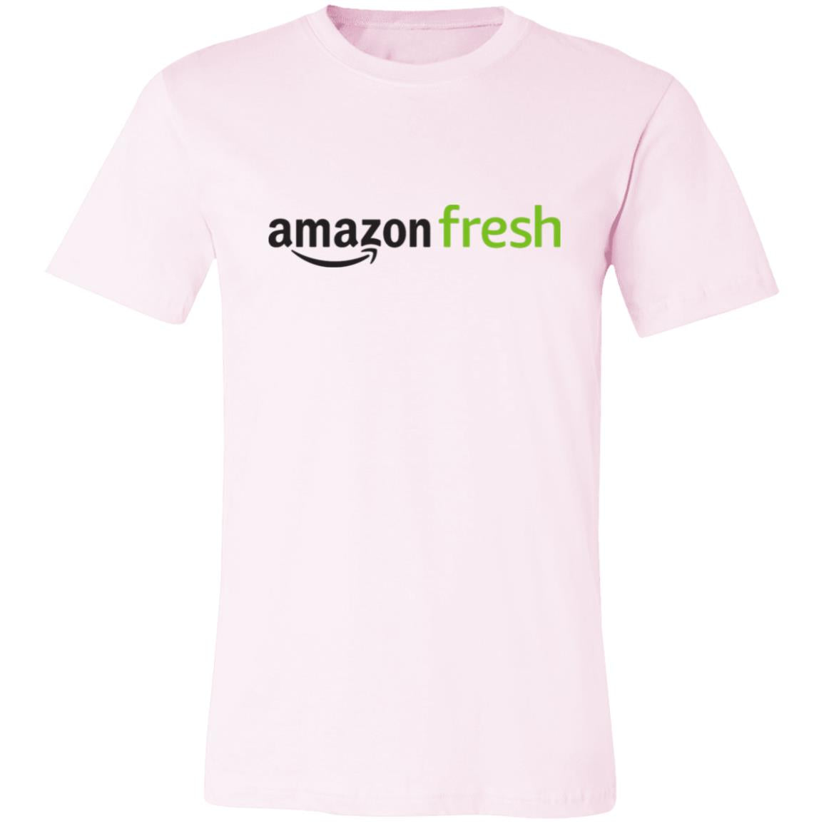Womens White Amazon Fresh Black Green Logo T Shirt Food Delivery Merch, Front