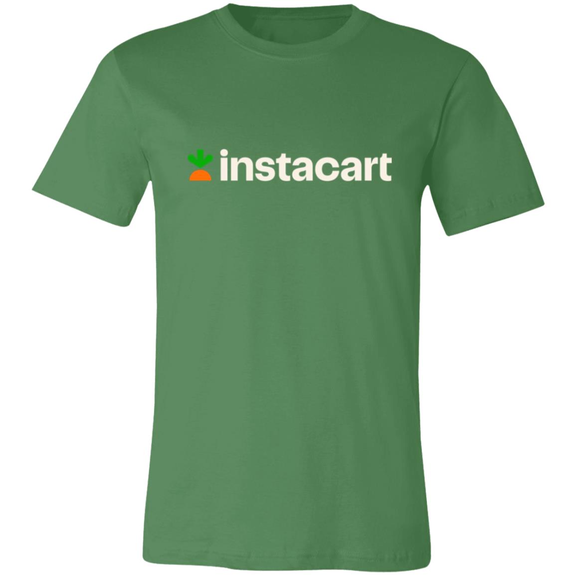 Womens Green Instacart White Logo T Shirt Food Delivery Merch, Front