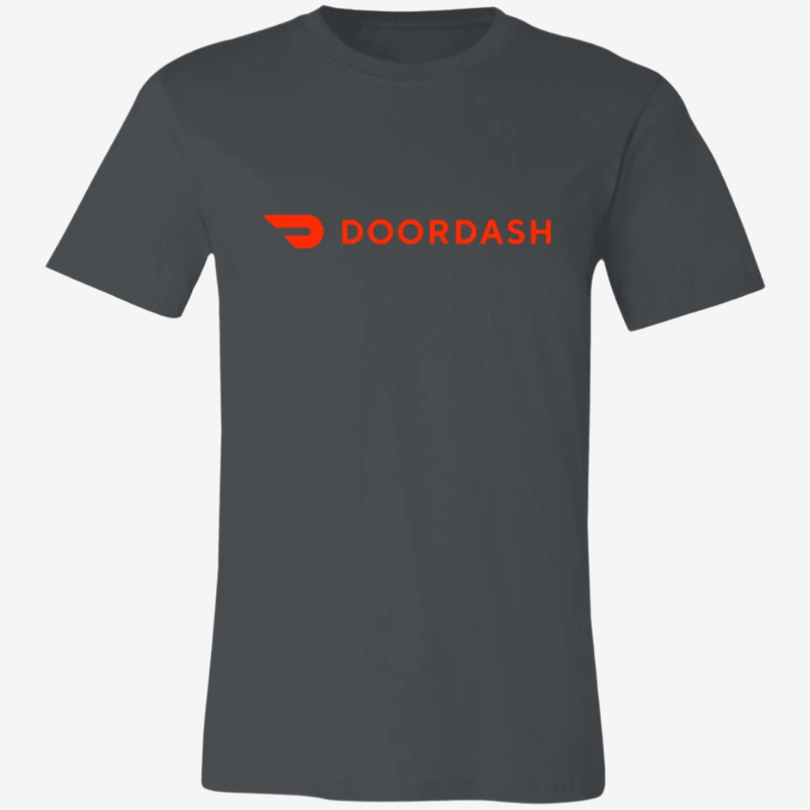 womens navy blue doordash t shirt, front