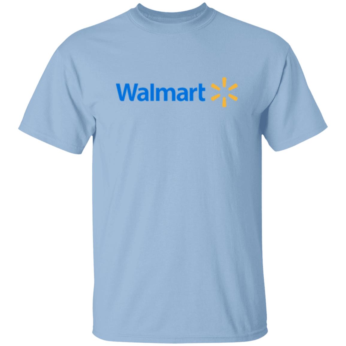 Mens Blue Walmart Spark Yellow Logo T Shirt Food Delivery Merch, Front