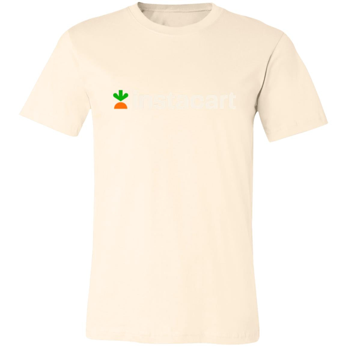 Womens Neutral Instacart White Logo T Shirt Food Delivery Merch, Front