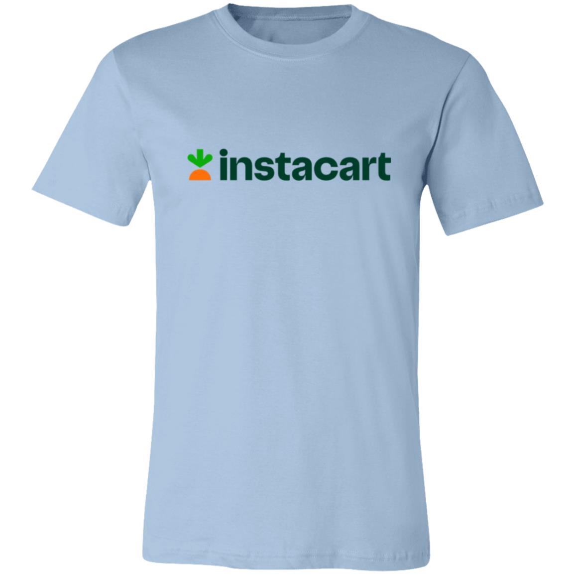 Womens Blue Instacart Logo T Shirt Food Delivery Merch, Front
