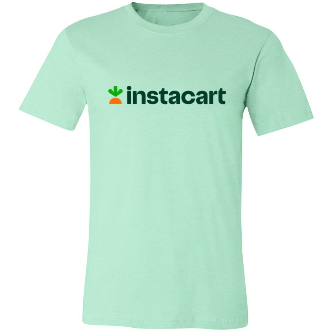Womens Green Instacart Logo T Shirt Food Delivery Merch, Front