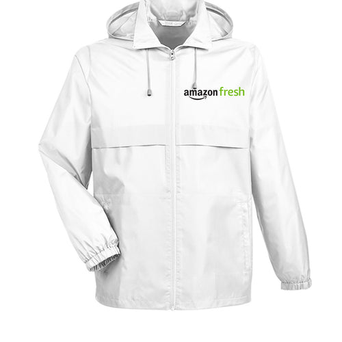 amazon fresh rain jacket WHITE - FRONT
