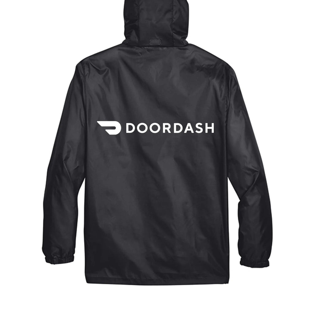 doordash rain jacket BLACK - BACK