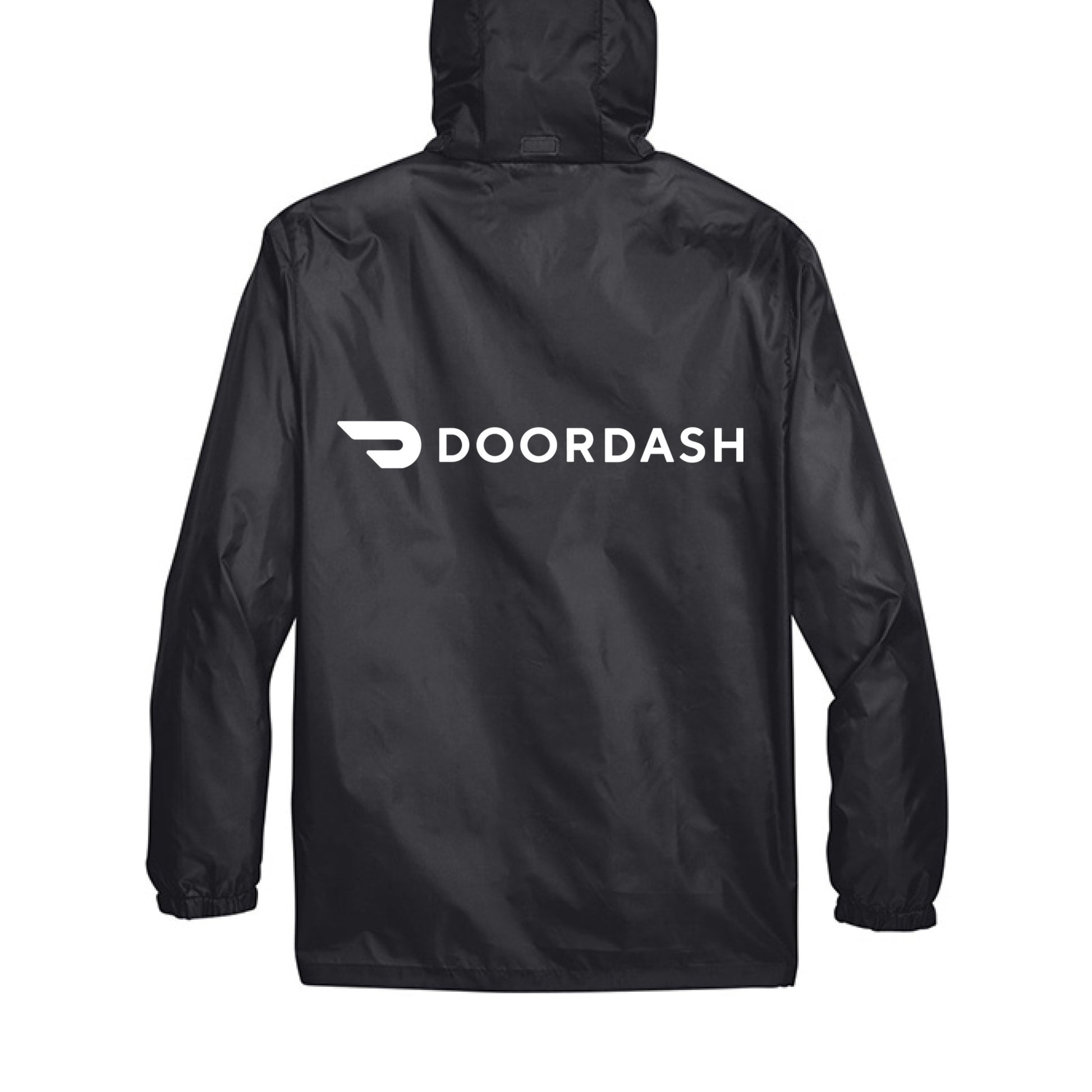 doordash rain jacket BLACK - BACK