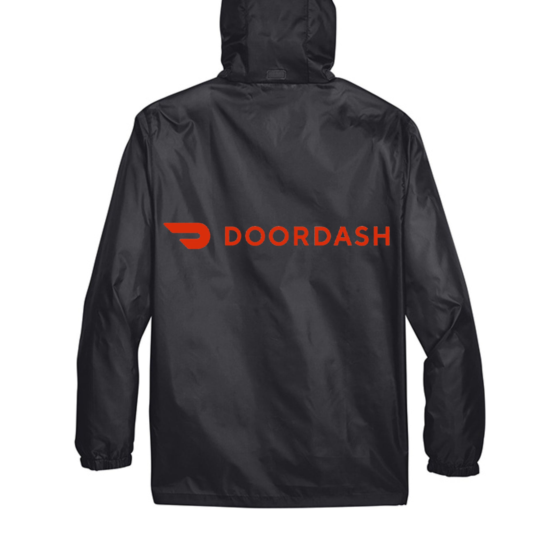 doordash rain jacket BLACK - BACK