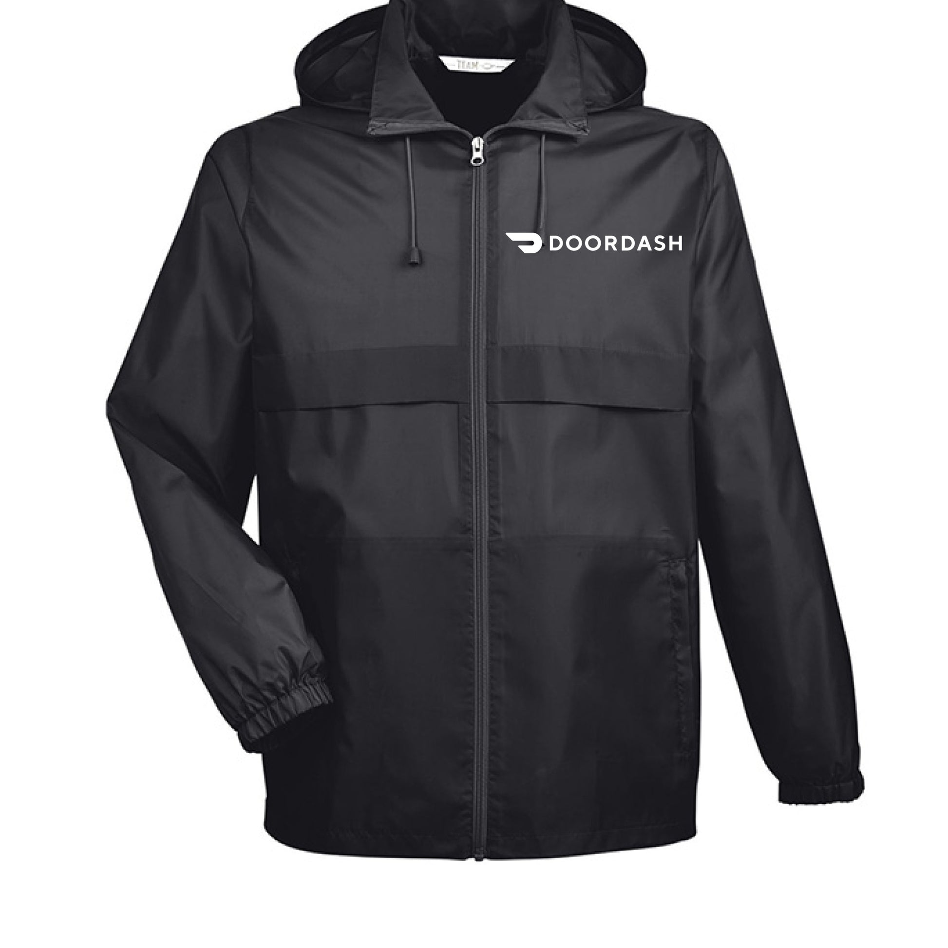 doordash rain jacket BLACK - FRONT