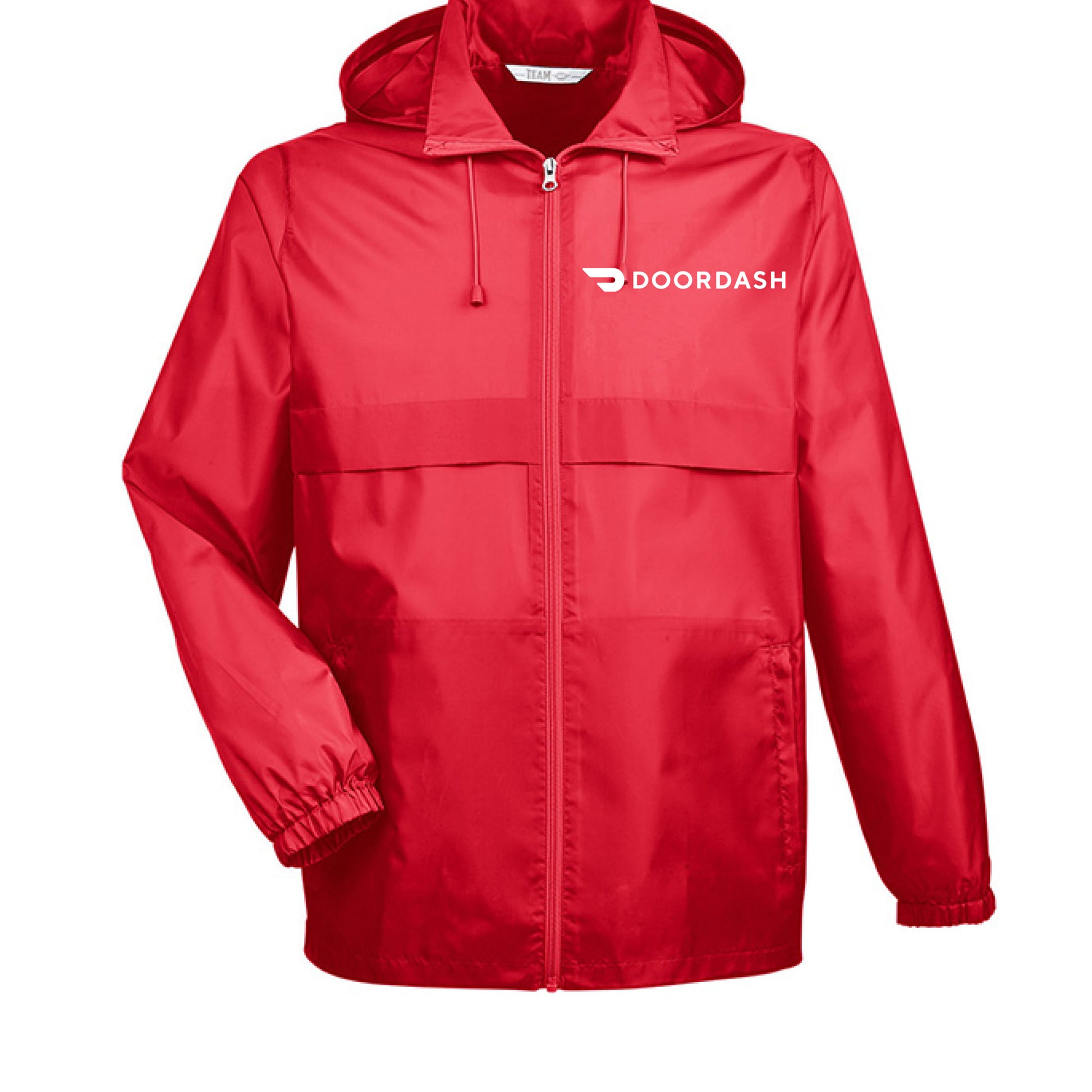 doordash rain jacket SPORT RED - FRONT