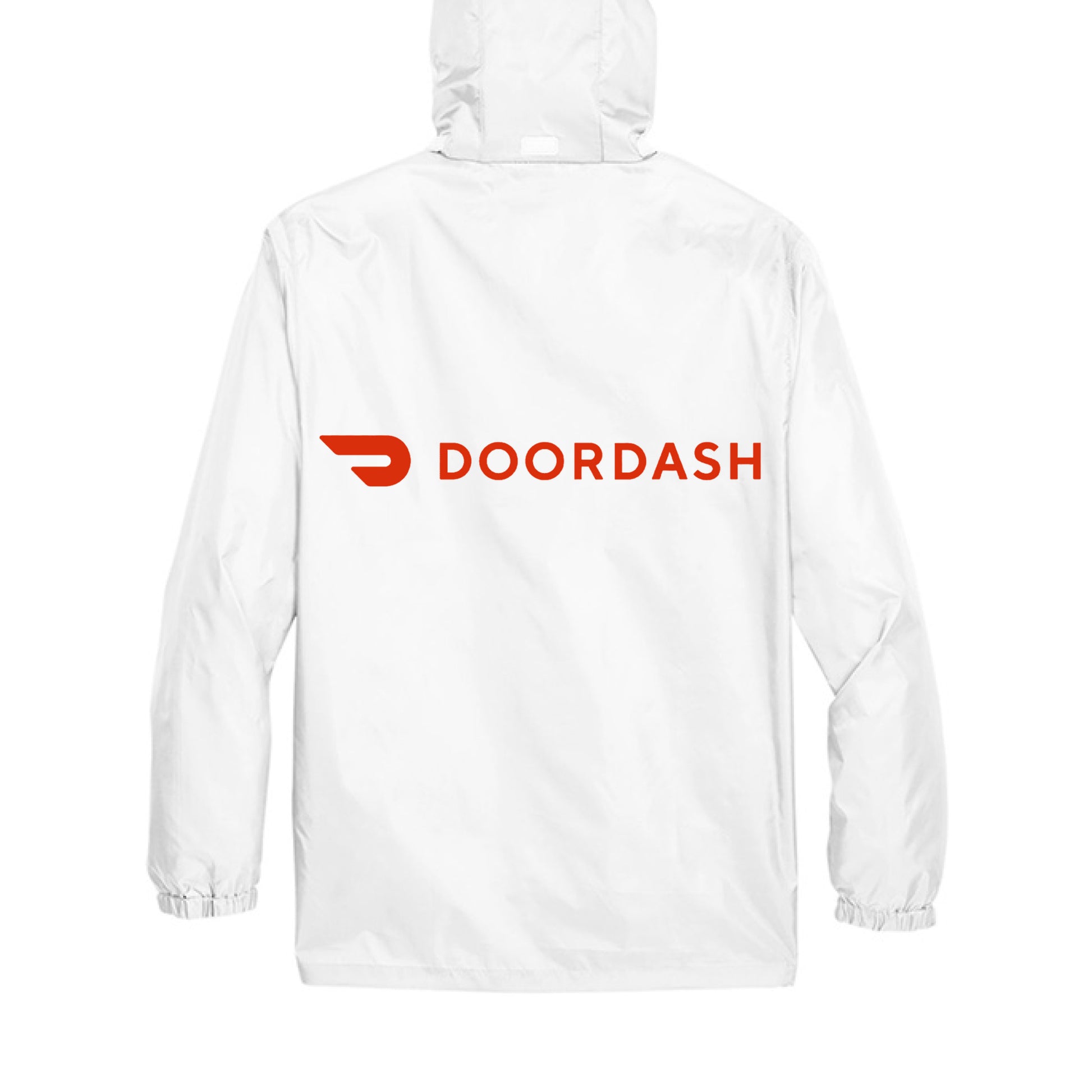 doordash rain jacket WHITE - BACK
