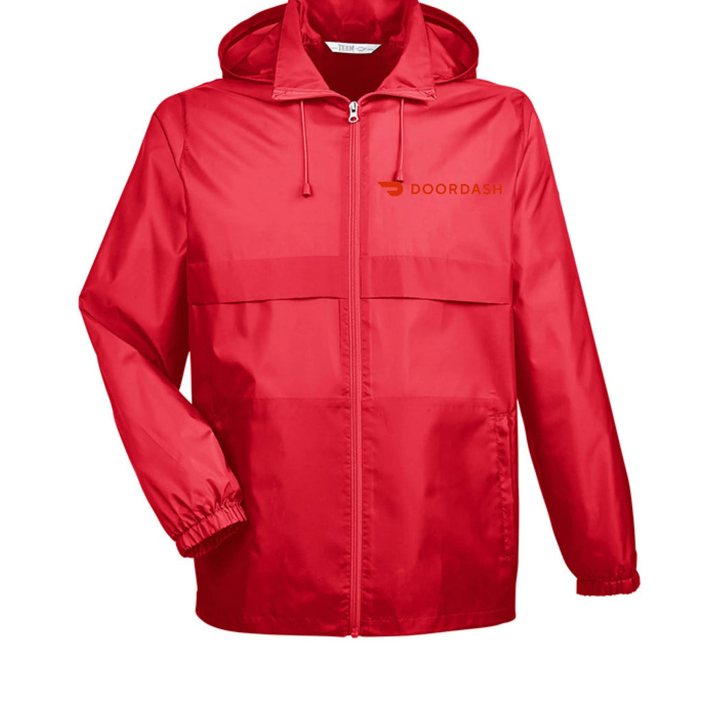 doordash rain jacket SPORT RED - FRONT