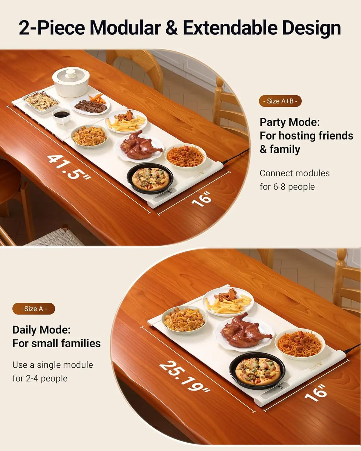 Warming Mat for Food Extra Large, Extendable Food Warming Mat, Electric Warming Tray for Buffets Party with 7 Adjustable Temperature, 6 Timer, Silicone Food Warmer for Parties Home Countertop  (Not For Purchase) Amazon Only!