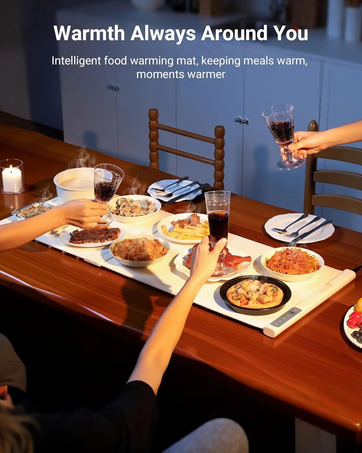 Warming Mat for Food Extra Large, Extendable Food Warming Mat, Electric Warming Tray for Buffets Party with 7 Adjustable Temperature, 6 Timer, Silicone Food Warmer for Parties Home Countertop  (Not For Purchase) Amazon Only!