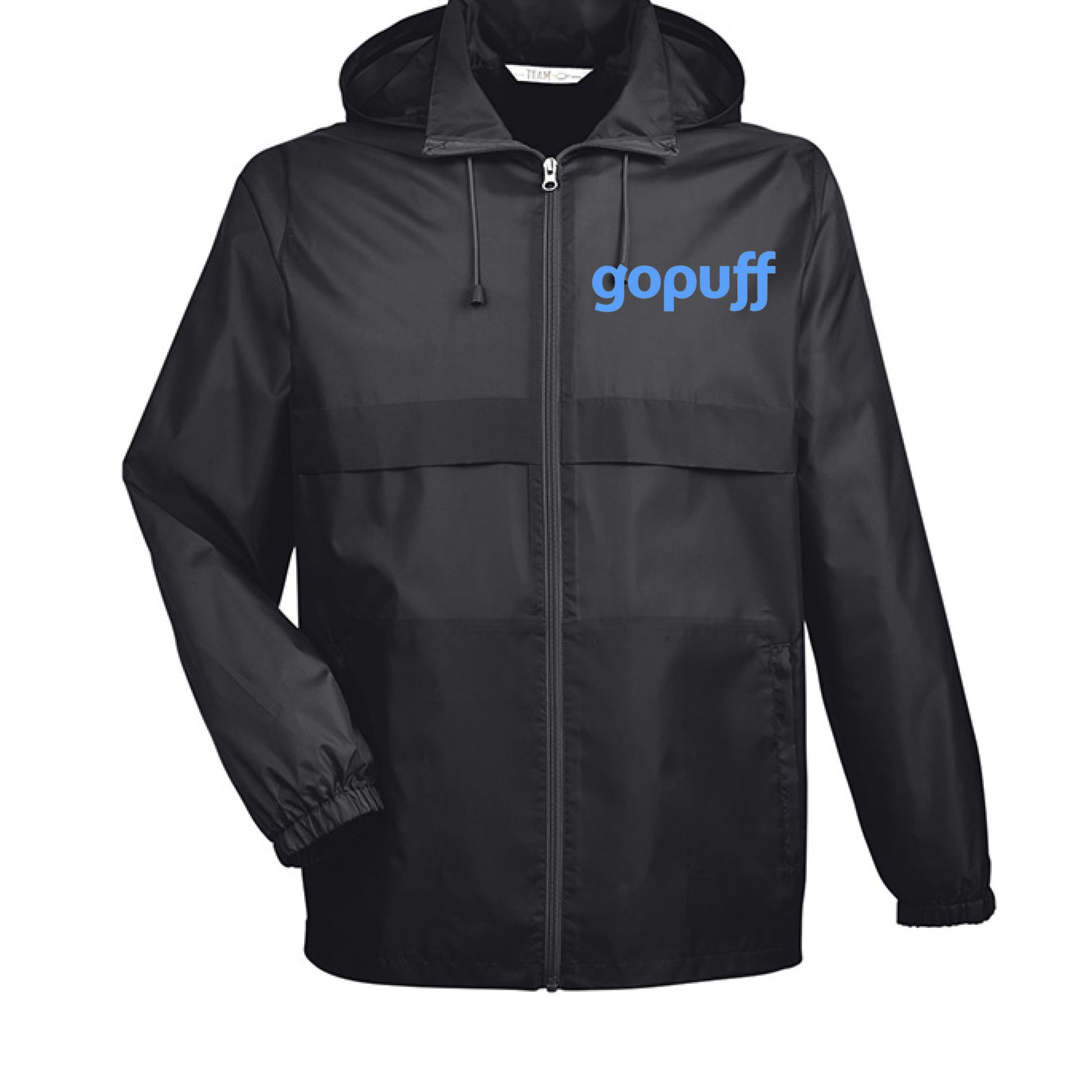 gopuff rain jacket BLACK - FRONT
