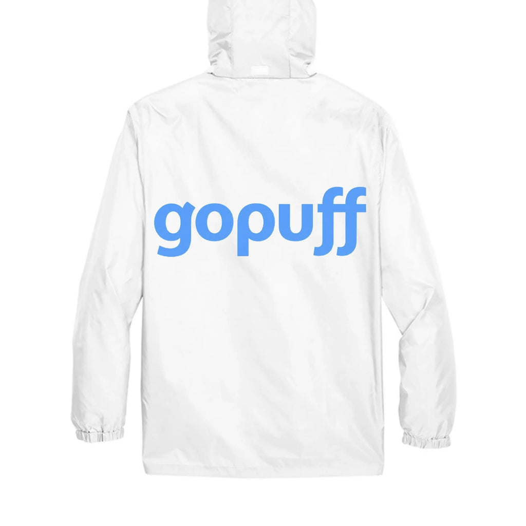 gopuff rain jacket WHITE - BACK