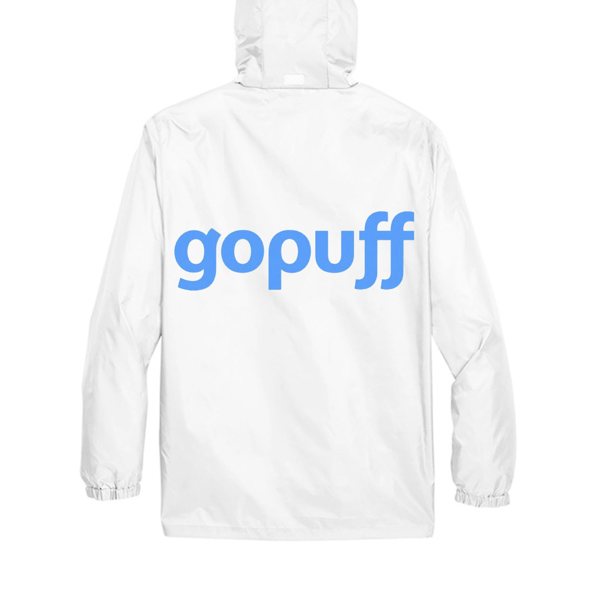 gopuff rain jacket WHITE - BACK