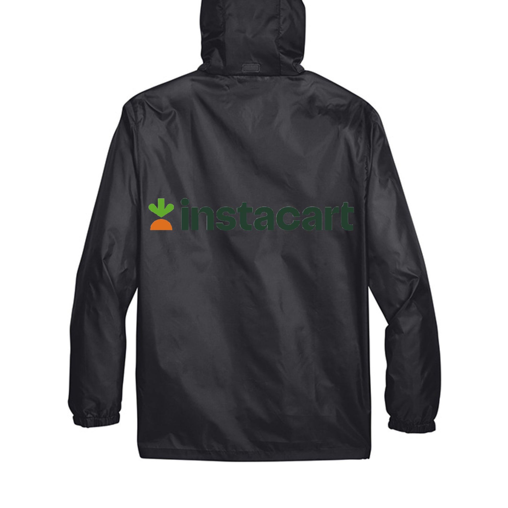 instacart rain jacket BLACK - BACK
