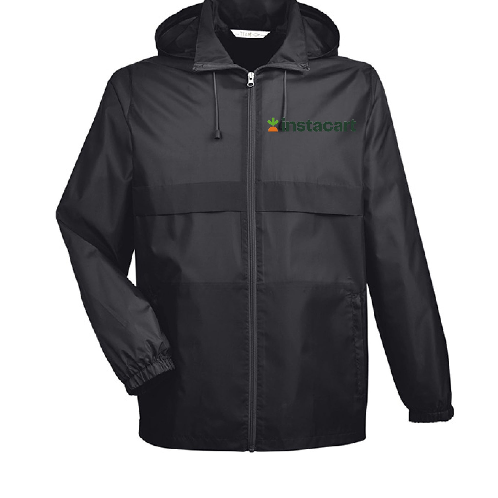 instcart rain jacket BLACK - FRONT
