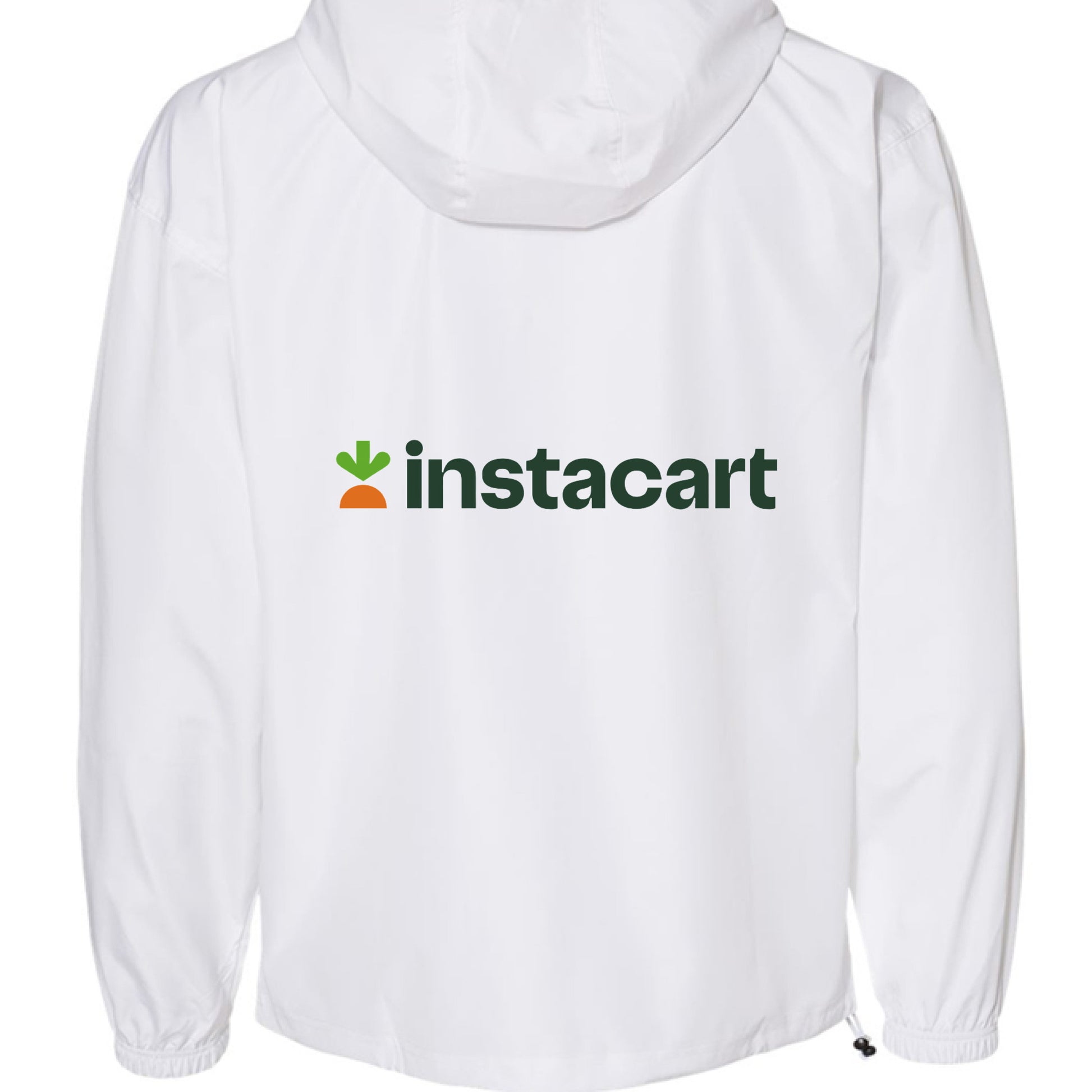 instacart rain jacket White - BACK