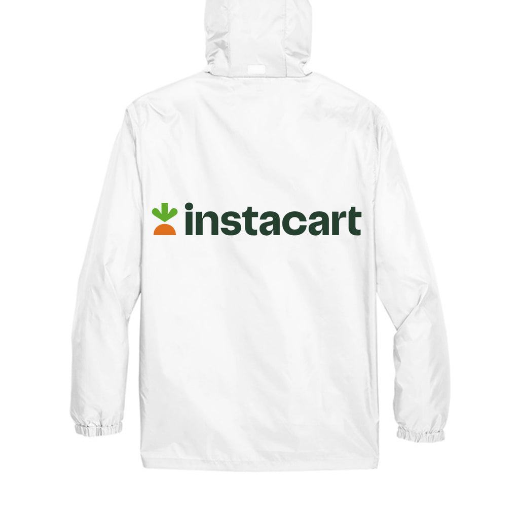 instacart rain jacket WHITE - BACK