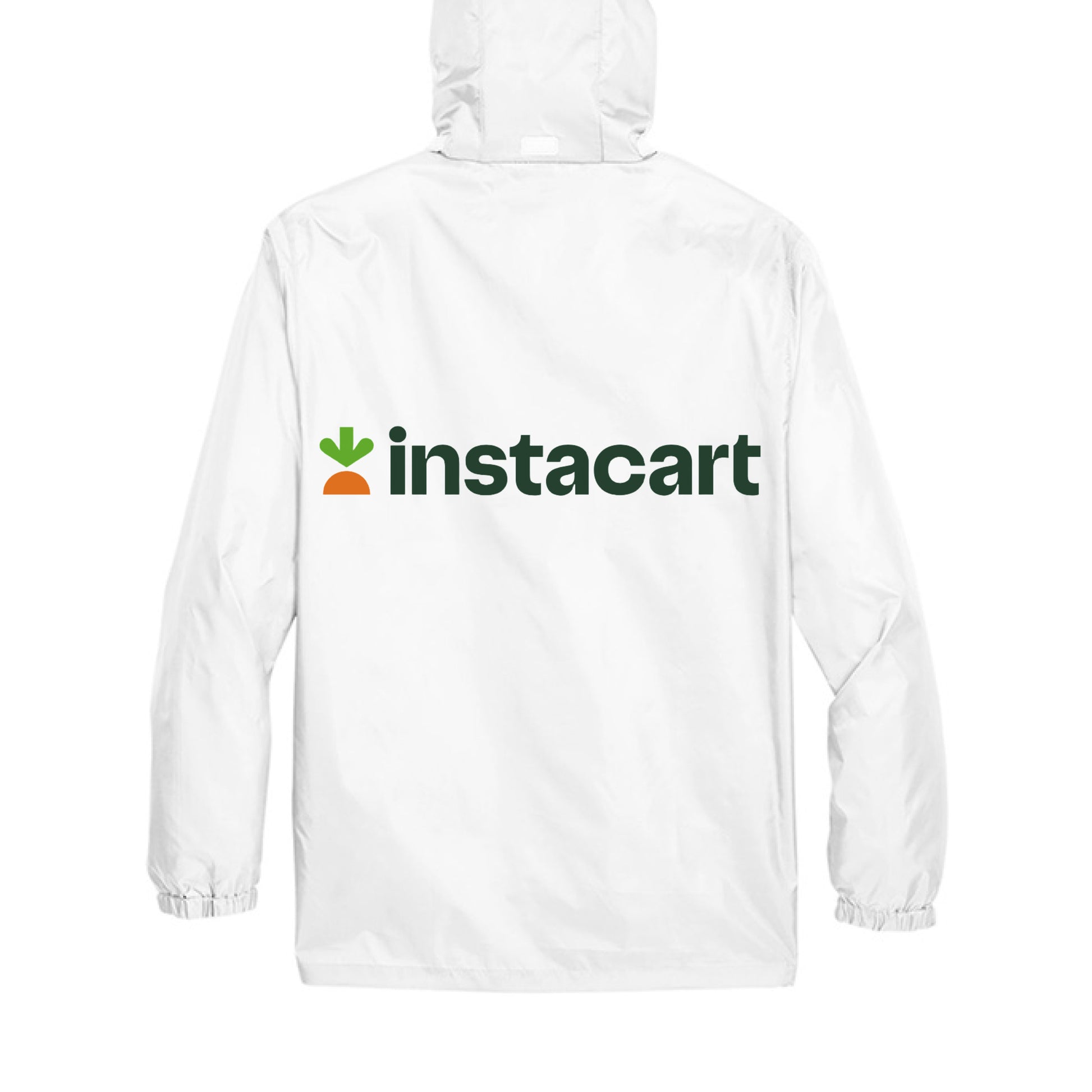 instacart rain jacket WHITE - BACK