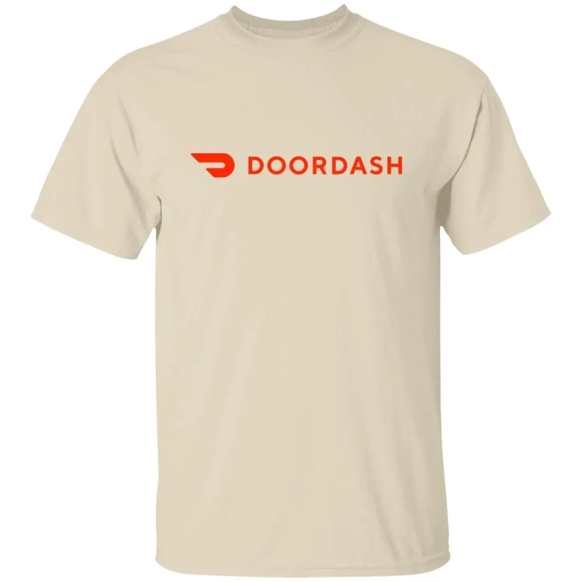 Mens Neutral Doordash Red Logo T Shirt Food Delivery Merch, Front